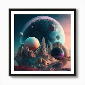 Planets In Space Art Print