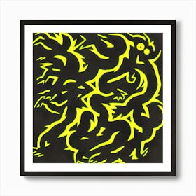 Yellow Lizard Art Print