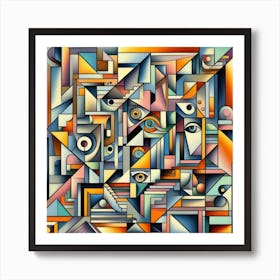 Cubist style Art Print