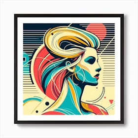 Abstract Portrait Of A Woman 1 Art Print