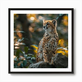 Cheetah In The Forest Art Print