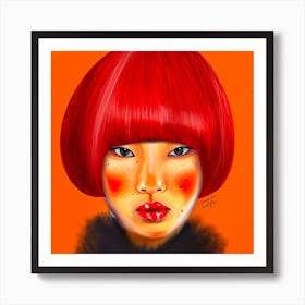 Spy Girl Square Art Print