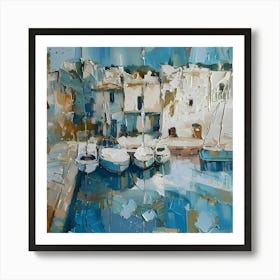 Boats In The Harbor 2 Art Print