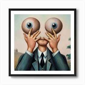 Man With Two Eyes Art Print