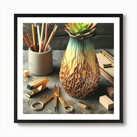 Cactus Vase Art Print