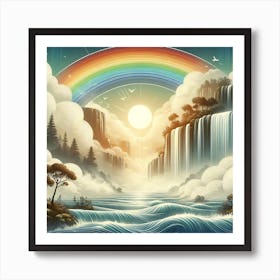 Mythical Waterfall 13 Art Print