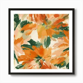 Orange Flowers 6 Art Print