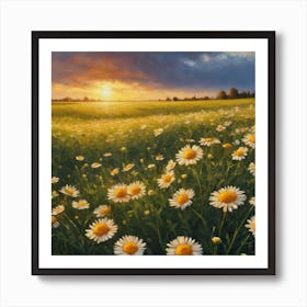 Rising Daisies Art Print