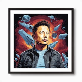 Elon Musk Art Print