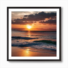 Sunset On The Beach 259 Art Print