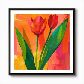 Red Tulips 22 Art Print