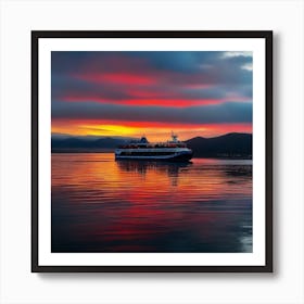 Sunset On The Halifax Ferry Art Print