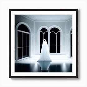 Ghostly Bathroom Art Print