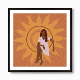 Sun Goddess Square Art Print