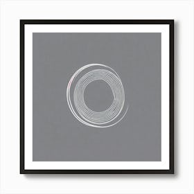 Design Of Minimalist Logo Featuring Two Hoops Into Art Print