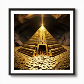 Piramide De Oro Con Monedas Art Print