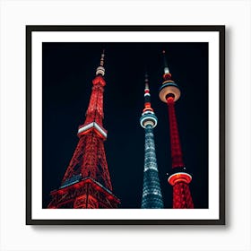 Tower At Night Art Print