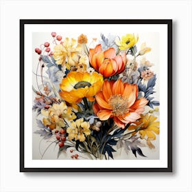 Abstract Flowers Echoes Of Contemporary Nature Art Print