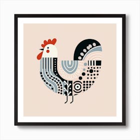 Scandinavian style, Chicken Art Print