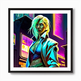 Futuristic Woman Art Print