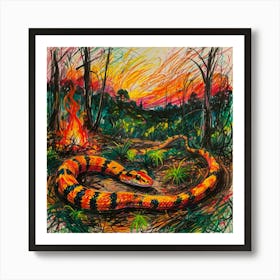 Snake In The Forest 1 Art Print