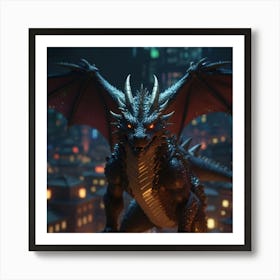 Dragon In The City 1 Art Print