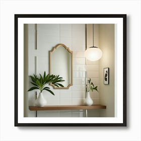 Hallway With A Mirror Art Print