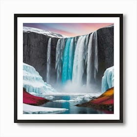 Arctic Waterfall Art Print