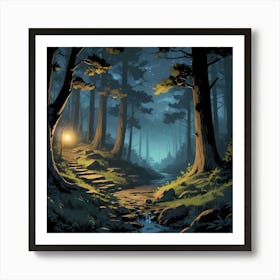 Forest pathway Art Print