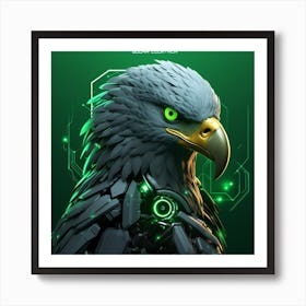 Eagle With Green Eyes Art Print