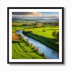 Countryside Landscape - Countryside Stock Videos & Royalty-Free Footage Art Print