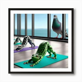 Frog Yoga 2 Art Print