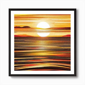 Sunset Over The Ocean 31 Art Print