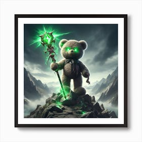 Teddy Bear With A Sword Art Print