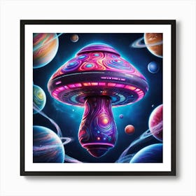 Mushroom Planet Art Print