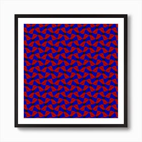 Background Texture Design Geometric Red Blue Art Print