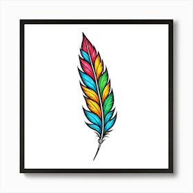 Colorful Feather 1 Art Print