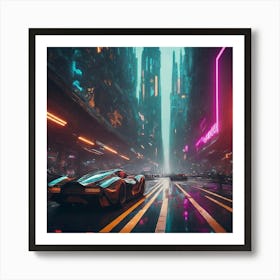 Futuristic City 22 Art Print