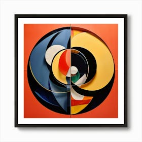 Abstract Scene Blending Art Deco And Modern Design Infused With Bold Luxurious Colors Mirroring T 179263319 Art Print