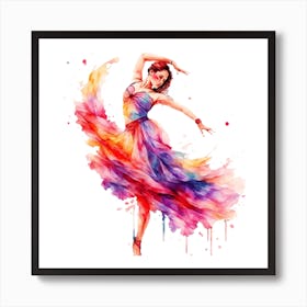 Watercolor Dancer 4 Art Print
