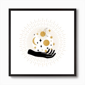 Moon And Stars 1 Art Print