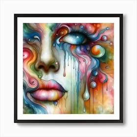 Psychedelic Face 1 Art Print