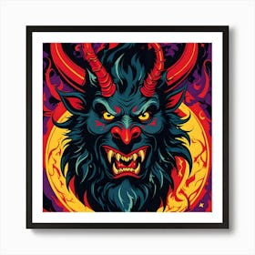 Demon Head 1 Art Print