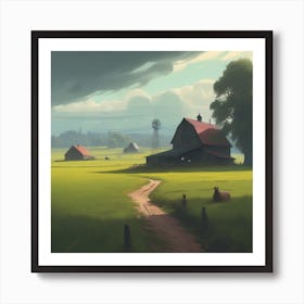 Farm In The Countryside 40 Art Print