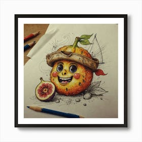 Pirate Orange 2 Art Print