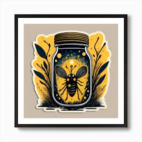 Bee In Jar 4 Art Print