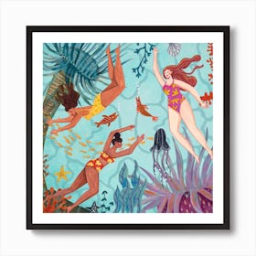 Women Under The Sea Art Print