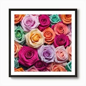 Colorful Roses 39 Art Print