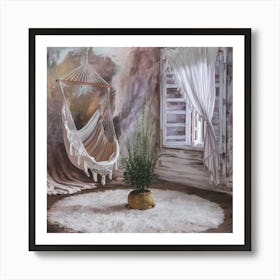 Room With A Hammock 4 Art Print