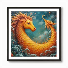 Sea horse wall art Art Print